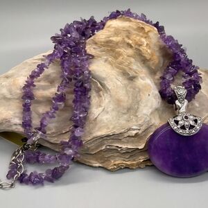 Tasha Purple Gemstone Necklace NEW!